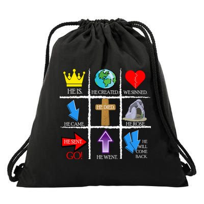 Jesus Is The Way Christian Signs Drawstring Bag