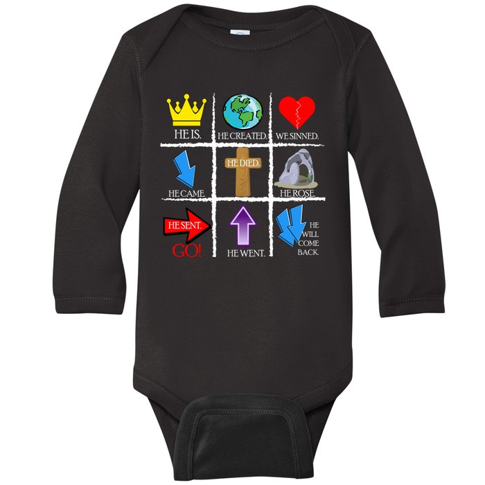 Jesus Is The Way Christian Signs Baby Long Sleeve Bodysuit