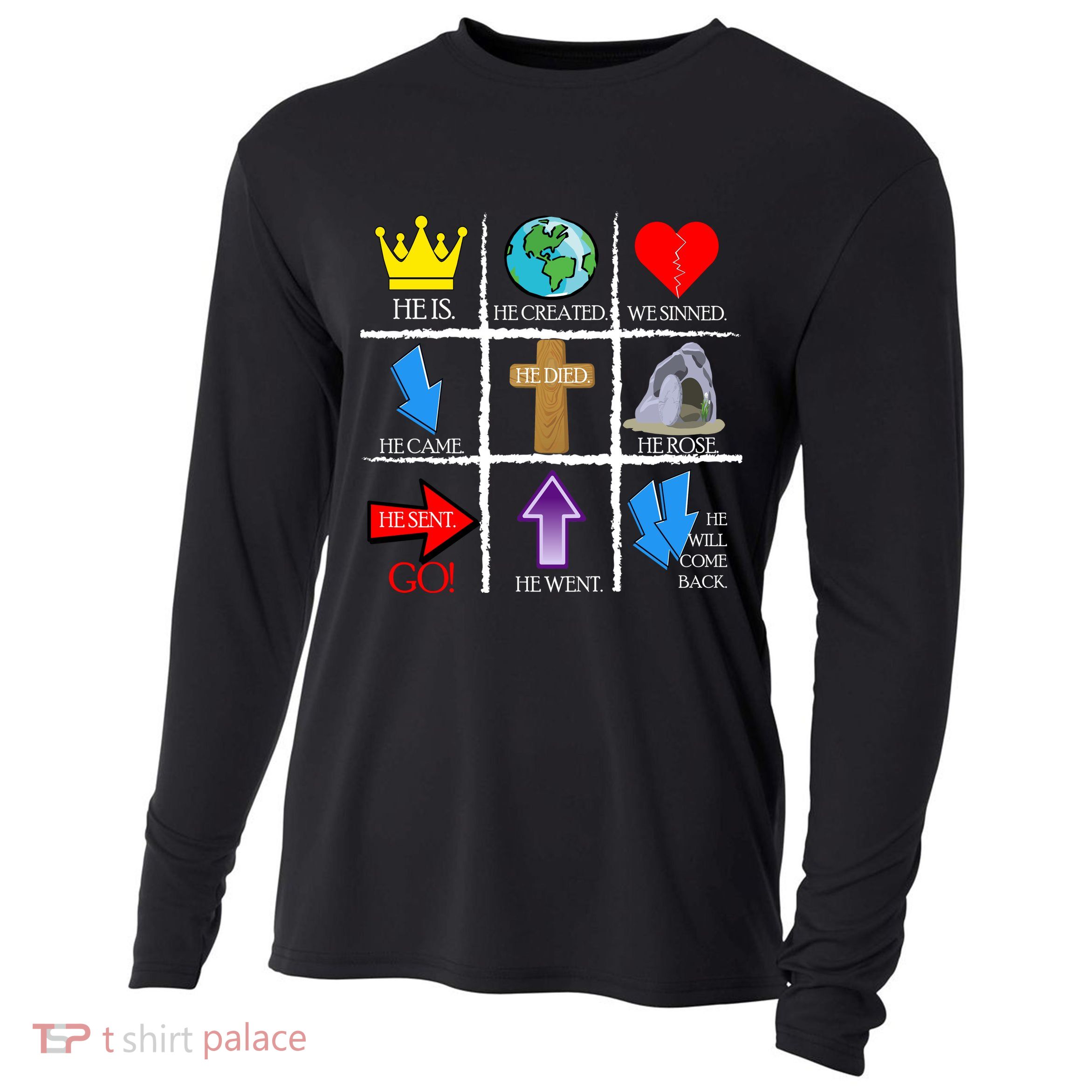 Jesus Is The Way Christian Signs Cooling Performance Long Sleeve Crew
