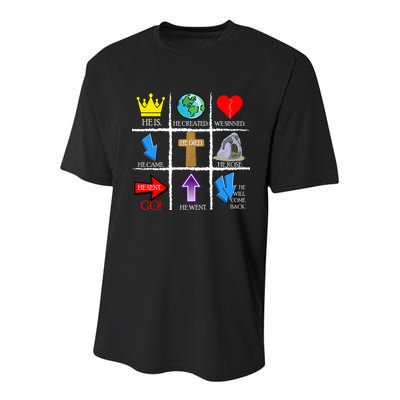 Jesus Is The Way Christian Signs Youth Performance Sprint T-Shirt