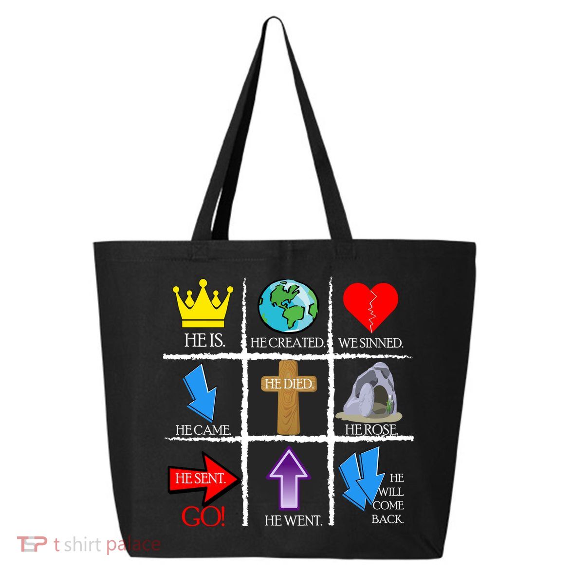 Jesus Is The Way Christian Signs 25L Jumbo Tote