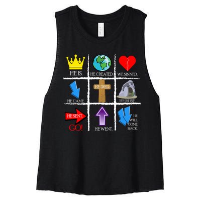 Jesus Is The Way Christian Signs Women's Racerback Cropped Tank