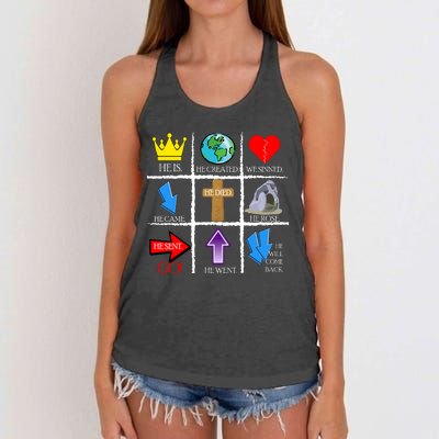 Jesus Is The Way Christian Signs Women's Knotted Racerback Tank