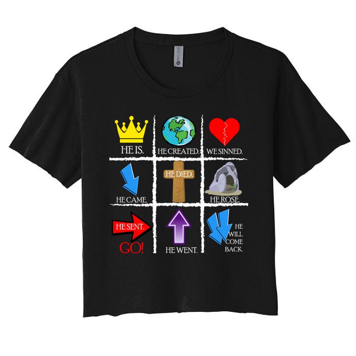 Jesus Is The Way Christian Signs Women's Crop Top Tee