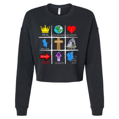 Jesus Is The Way Christian Signs Cropped Pullover Crew