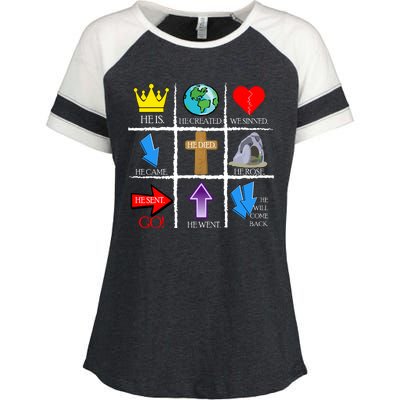 Jesus Is The Way Christian Signs Enza Ladies Jersey Colorblock Tee