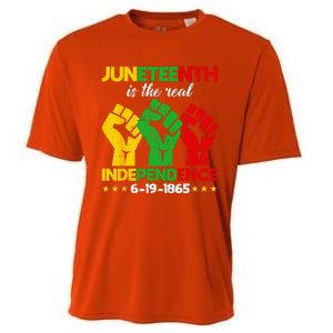 Juneteenth Is The Real Independence Day 1865 Freedom Pride Cooling Performance Crew T-Shirt