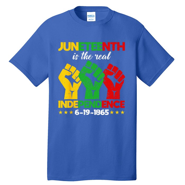 Juneteenth Is The Real Independence Day 1865 Freedom Pride Tall T-Shirt