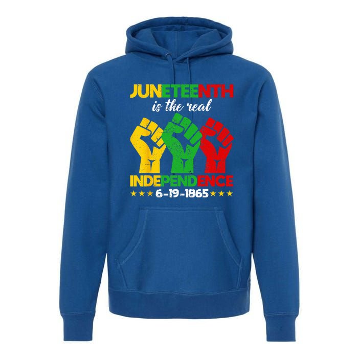 Juneteenth Is The Real Independence Day 1865 Freedom Pride Premium Hoodie