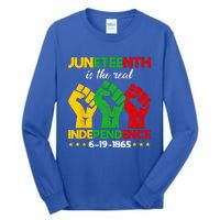 Juneteenth Is The Real Independence Day 1865 Freedom Pride Tall Long Sleeve T-Shirt