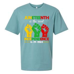 Juneteenth Is The Real Independence Day 1865 Freedom Pride Sueded Cloud Jersey T-Shirt