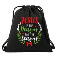 Jesus Is The Reason For The Season Christian Christmas Drawstring Bag