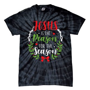 Jesus Is The Reason For The Season Christian Christmas Tie-Dye T-Shirt