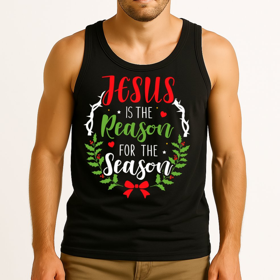 Jesus Is The Reason For The Season Christian Christmas Tank Top
