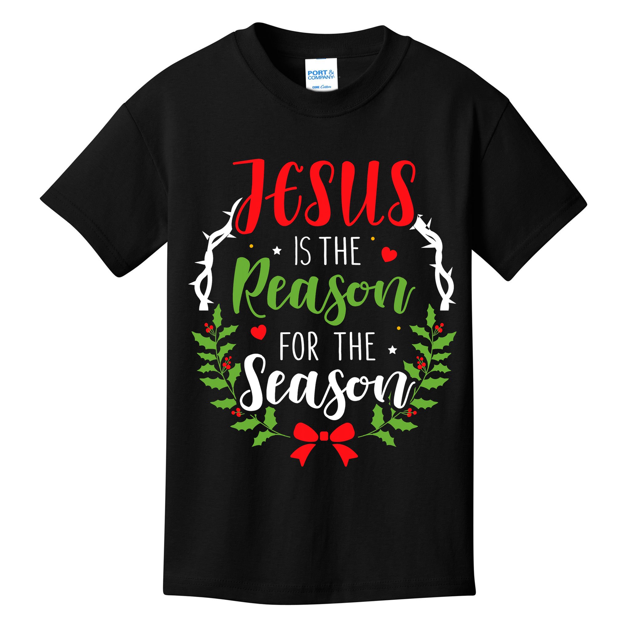 Jesus Is The Reason For The Season Christian Christmas Kids T-Shirt
