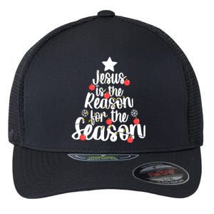 Jesus Is The Reason For The Season Christmas Day Xmas Gift Flexfit Unipanel Trucker Cap