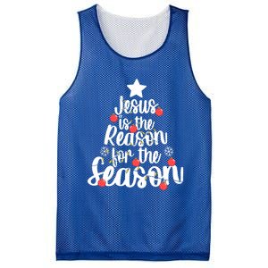 Jesus Is The Reason For The Season Christmas Day Xmas Gift Mesh Reversible Basketball Jersey Tank