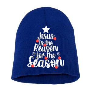 Jesus Is The Reason For The Season Christmas Day Xmas Gift Short Acrylic Beanie