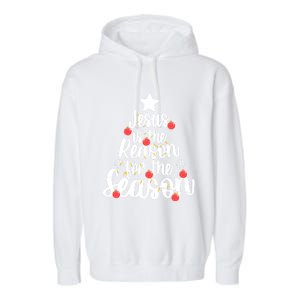 Jesus Is The Reason For The Season Christmas Day Xmas Gift Garment-Dyed Fleece Hoodie