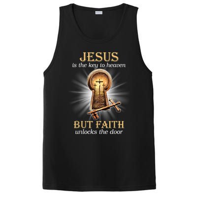 Jesus Is The Key To Heaven But Faith Unlocks Door Christian PosiCharge Competitor Tank