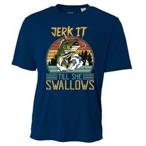 Jerk It Till She Swallows Cooling Performance Crew T-Shirt