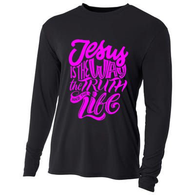 Jesus Is The Way The Truth And The Life Cooling Performance Long Sleeve Crew