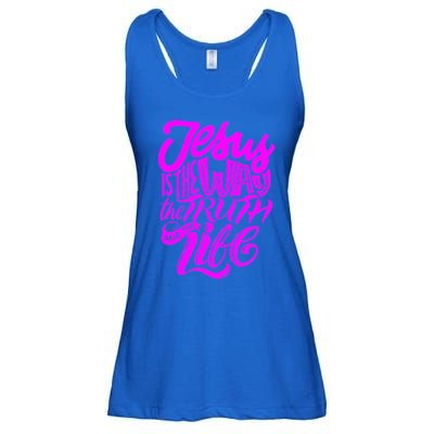 Jesus Is The Way The Truth And The Life Ladies Essential Flowy Tank
