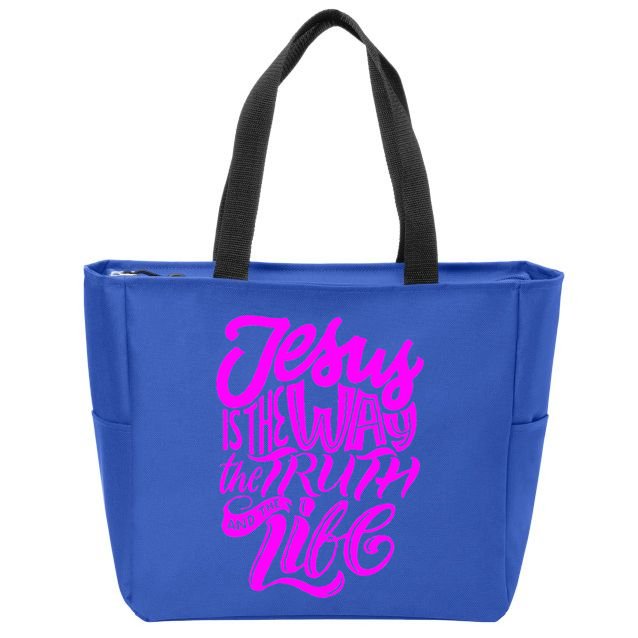 Jesus Is The Way The Truth And The Life Zip Tote Bag