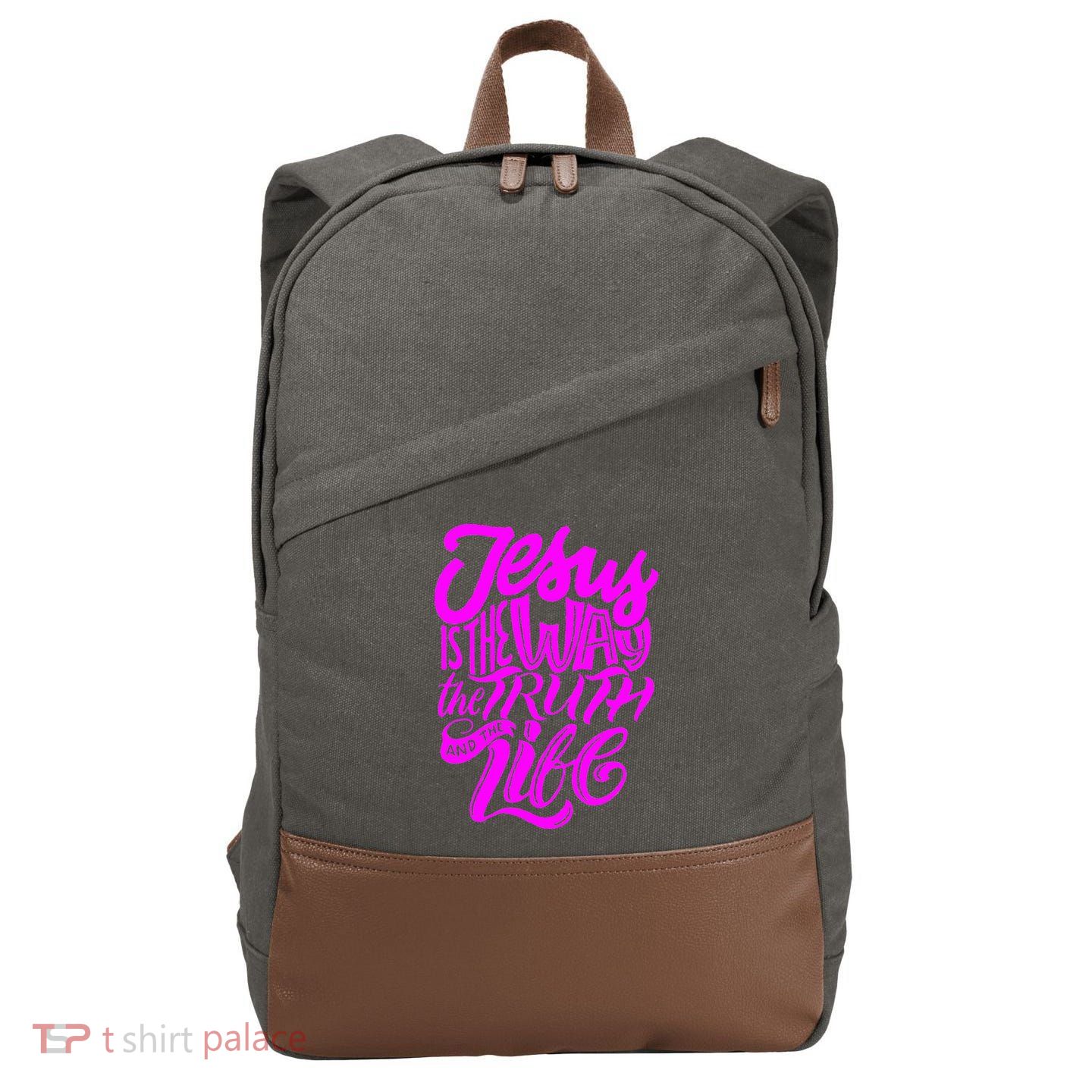 Jesus Is The Way The Truth And The Life Cotton Canvas Backpack