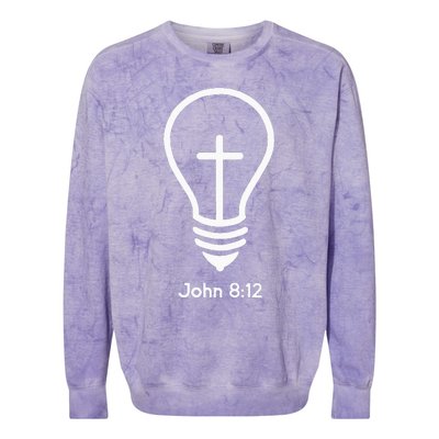 Jesus Is The Light Of The World John 812 Religious Faith Colorblast Crewneck Sweatshirt