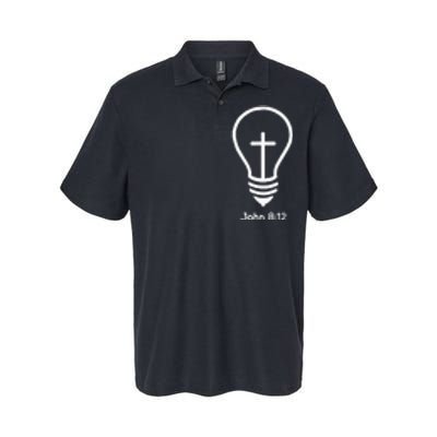 Jesus Is The Light Of The World John 812 Religious Faith Softstyle Adult Sport Polo