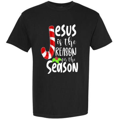 Jesus Is The Reason For The Season Christian Santa Christmas Garment-Dyed Heavyweight T-Shirt