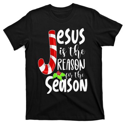 Jesus Is The Reason For The Season Christian Santa Christmas T-Shirt