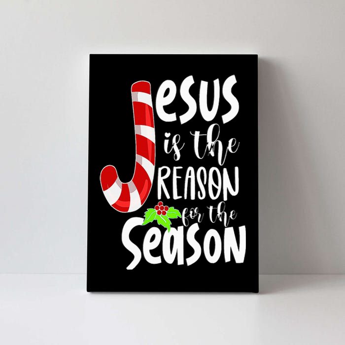 Jesus Is The Reason For The Season Christian Santa Christmas Canvas