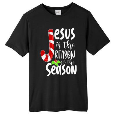 Jesus Is The Reason For The Season Christian Santa Christmas Tall Fusion ChromaSoft Performance T-Shirt