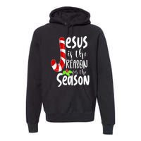 Jesus Is The Reason For The Season Christian Santa Christmas Premium Hoodie