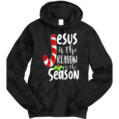 Jesus Is The Reason For The Season Christian Santa Christmas Tie Dye Hoodie