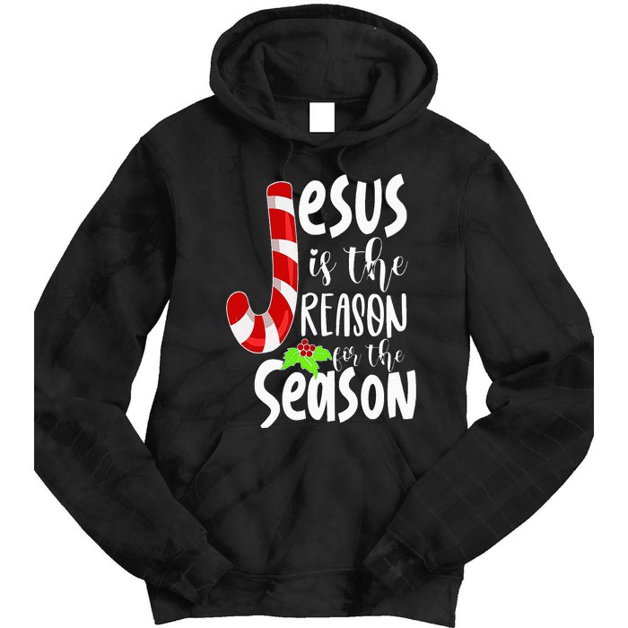 Jesus Is The Reason For The Season Christian Santa Christmas Tie Dye Hoodie