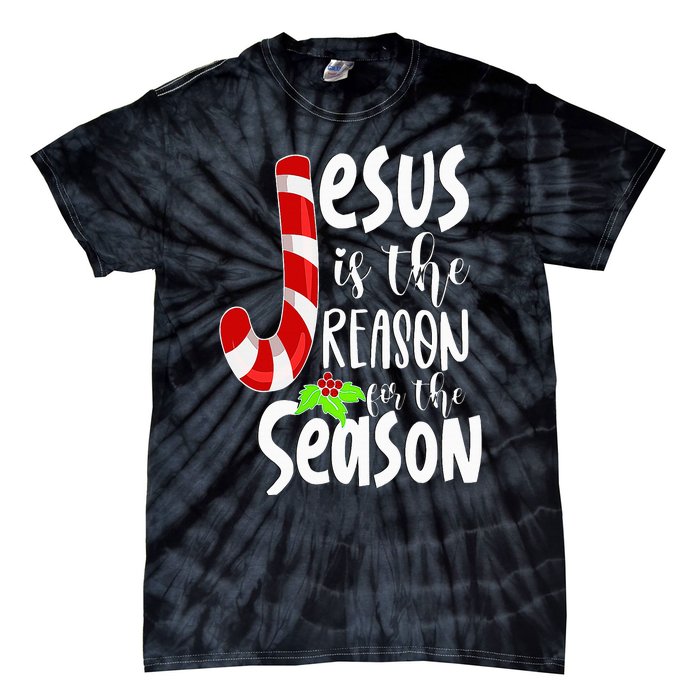 Jesus Is The Reason For The Season Christian Santa Christmas Tie-Dye T-Shirt