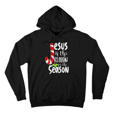 Jesus Is The Reason For The Season Christian Santa Christmas Tall Hoodie