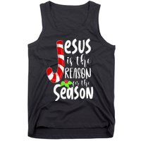 Jesus Is The Reason For The Season Christian Santa Christmas Tank Top