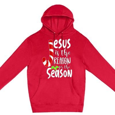 Jesus Is The Reason For The Season Christian Santa Christmas Premium Pullover Hoodie