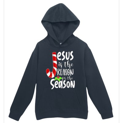 Jesus Is The Reason For The Season Christian Santa Christmas Urban Pullover Hoodie