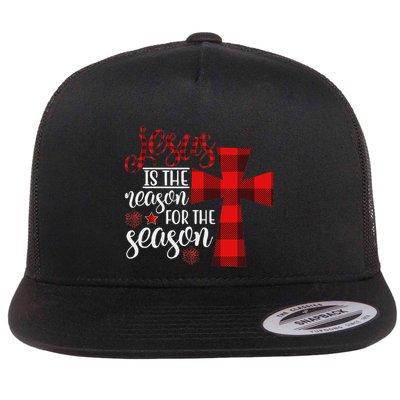 Jesus Is The Reason For The Season Flat Bill Trucker Hat