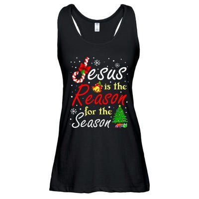 Jesus Is The Reason For The Season Funny Christmas Pajamas Ladies Essential Flowy Tank