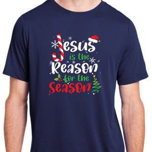 Jesus Is The Reason For The Season Christian Faith Christmas Adult ChromaSoft Performance T-Shirt