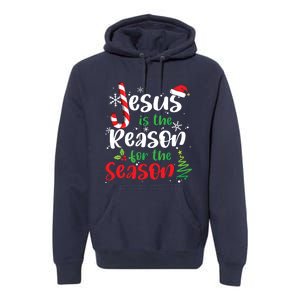 Jesus Is The Reason For The Season Christian Faith Christmas Premium Hoodie