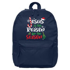 Jesus Is The Reason For The Season Christian Faith Christmas 16 in Basic Backpack