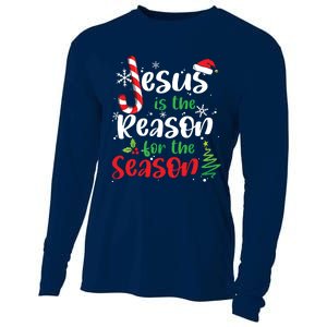 Jesus Is The Reason For The Season Christian Faith Christmas Cooling Performance Long Sleeve Crew