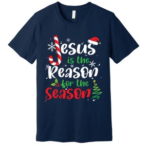 Jesus Is The Reason For The Season Christian Faith Christmas Premium T-Shirt